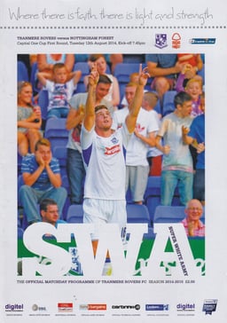 Tranmere Rovers v Nottingham Forest Match Programme 2014-08-12
